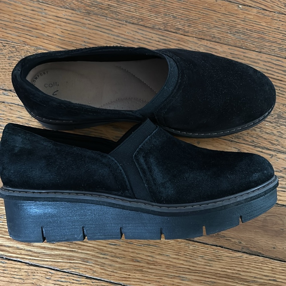 Clarks platform loafer